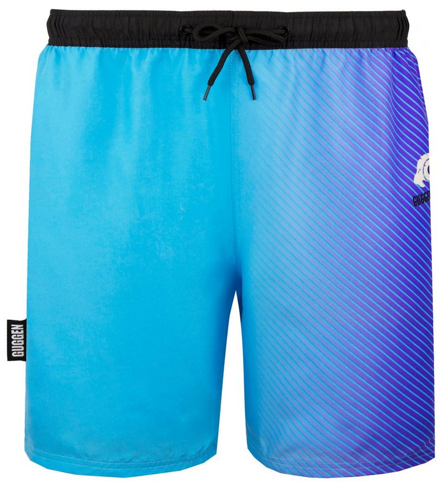 GUGGEN Mountain Badehose Badehose Herren Badeshorts Schnelltrocknend Boardshorts Beachshorts Streifen Karriert Badeshorts mit Kordel Gummizug Innenslip von GUGGEN Mountain