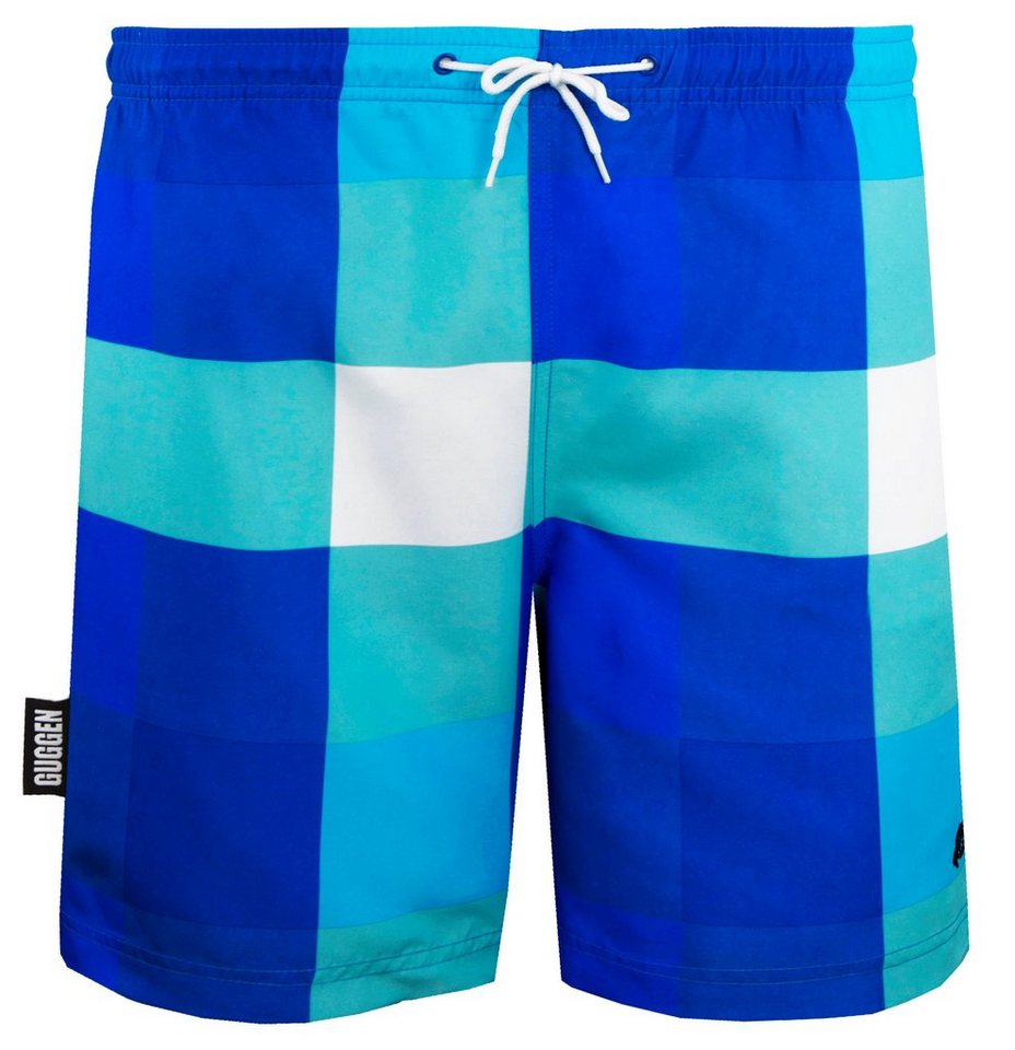 GUGGEN Mountain Badehose Badehose Herren Badeshorts Schnelltrocknend Boardshorts Beachshorts Streifen Karriert Badeshorts mit Kordel Gummizug Innenslip von GUGGEN Mountain