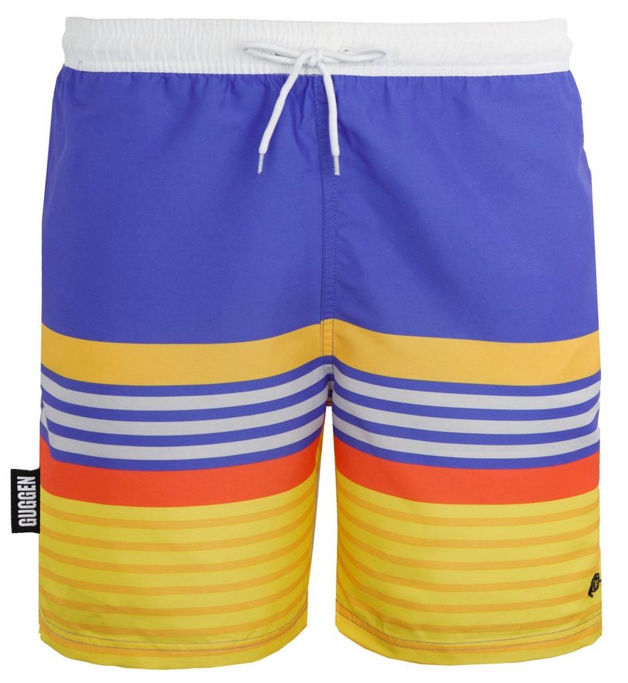 GUGGEN Mountain Badehose Badehose Herren Badeshorts Schnelltrocknend Boardshorts Beachshorts Streifen Karriert Badeshorts mit Kordel Gummizug Innenslip von GUGGEN Mountain