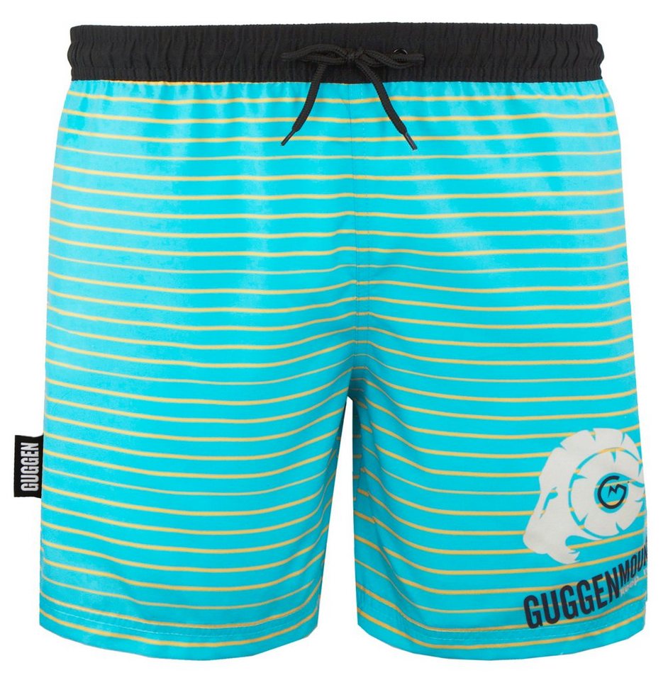 GUGGEN Mountain Badehose Badehose Herren Badeshorts Schnelltrocknend Boardshorts Beachshorts Streifen Karriert Badeshorts mit Kordel Gummizug Innenslip von GUGGEN Mountain