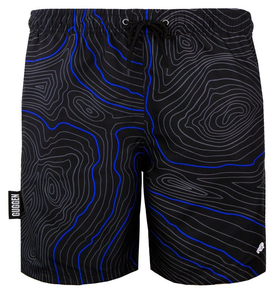 GUGGEN Mountain Badehose Badehose Herren Badeshorts Schnelltrocknend Boardshorts Beachshorts Streifen Karriert Badeshorts mit Kordel Gummizug Innenslip von GUGGEN Mountain