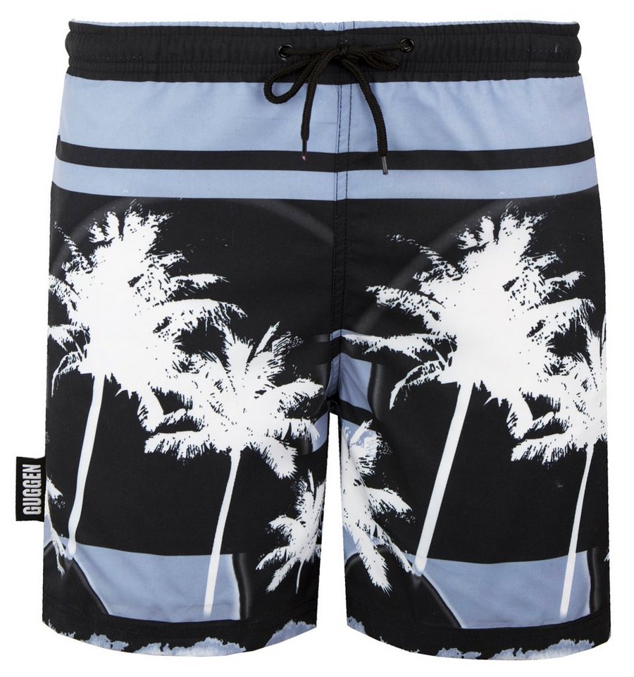 GUGGEN Mountain Badehose Badehose Herren Badeshorts Schnelltrocknend Boardshorts Beachshorts Streifen Karriert Badeshorts mit Kordel Gummizug Innenslip von GUGGEN Mountain