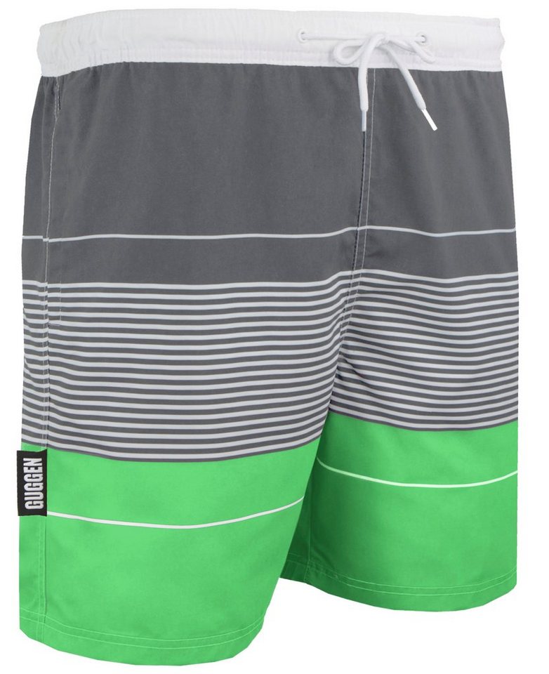 GUGGEN Mountain Badehose Badehose Herren Badeshorts Schnelltrocknend Boardshorts Beachshorts Streifen Karriert Badeshorts mit Kordel Gummizug Innenslip von GUGGEN Mountain