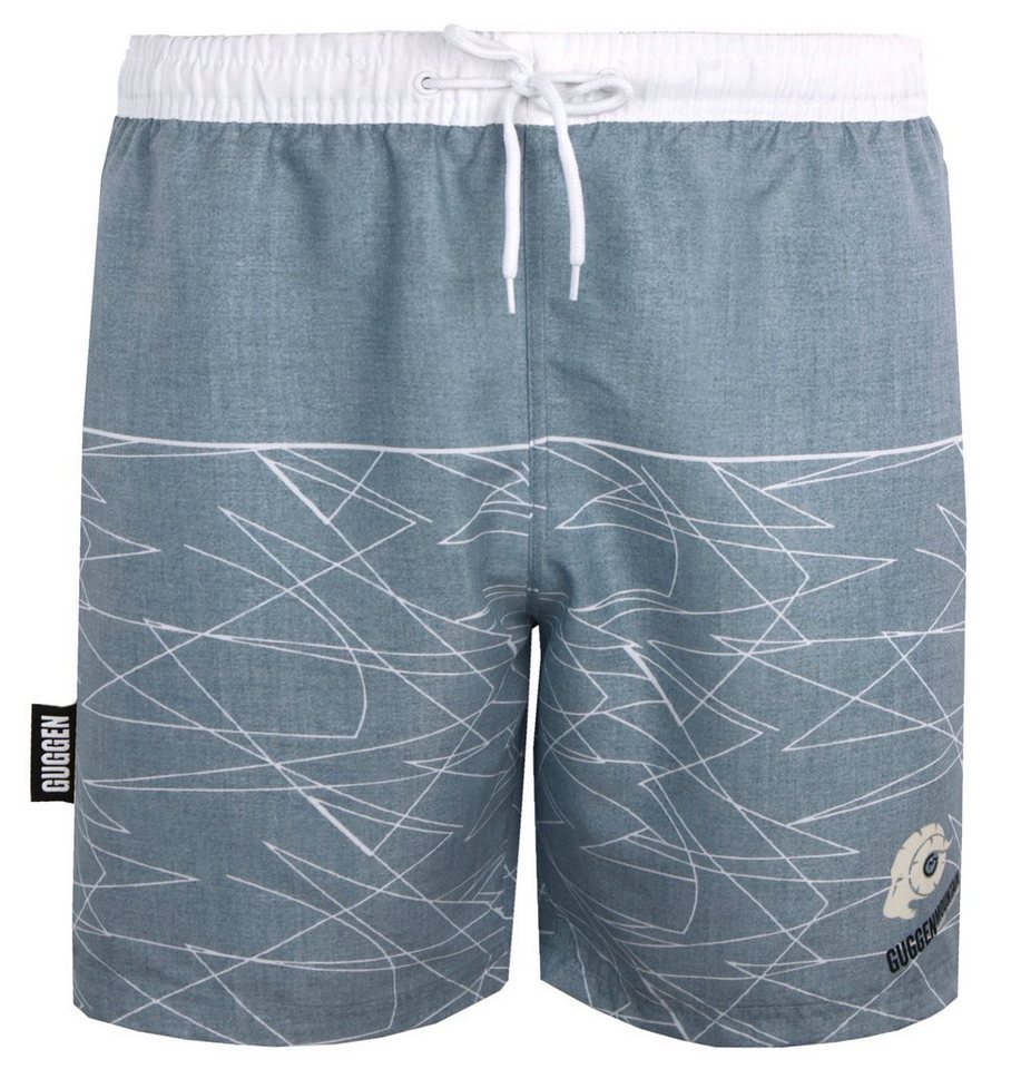 GUGGEN Mountain Badehose Badehose Herren Badeshorts Schnelltrocknend Boardshorts Beachshorts Streifen Karriert Badeshorts mit Kordel Gummizug Innenslip von GUGGEN Mountain