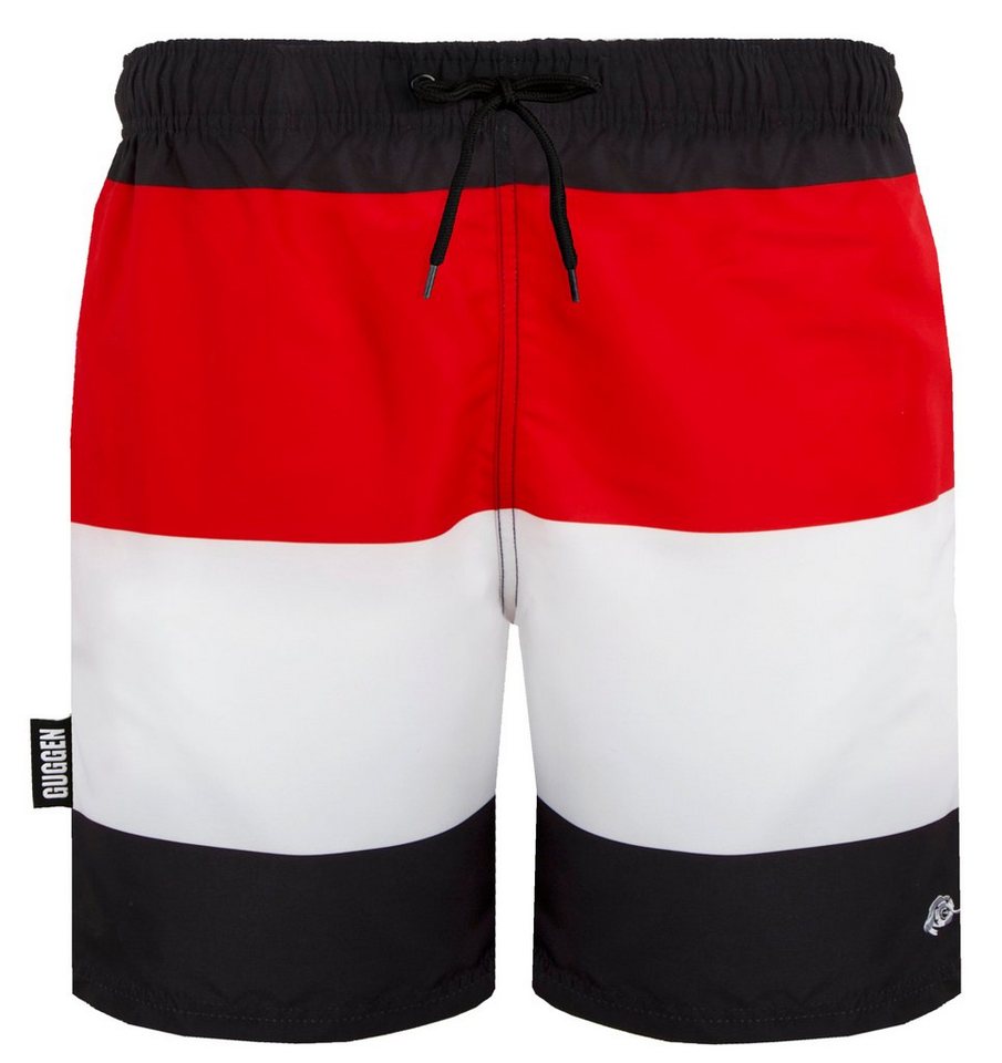 GUGGEN Mountain Badehose Badehose Herren Badeshorts Schnelltrocknend Boardshorts Beachshorts Streifen Karriert Badeshorts mit Kordel Gummizug Innenslip von GUGGEN Mountain