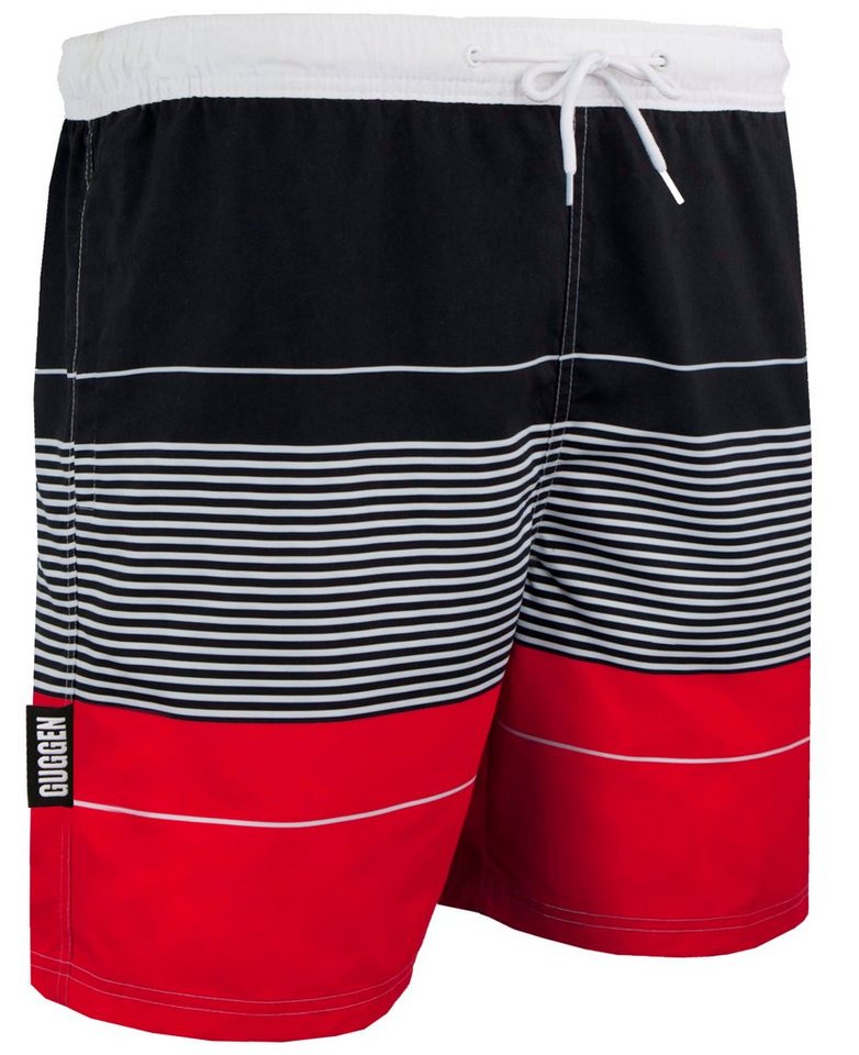 GUGGEN Mountain Badehose Badehose Herren Badeshorts Schnelltrocknend Boardshorts Beachshorts Streifen Karriert Badeshorts mit Kordel Gummizug Innenslip von GUGGEN Mountain