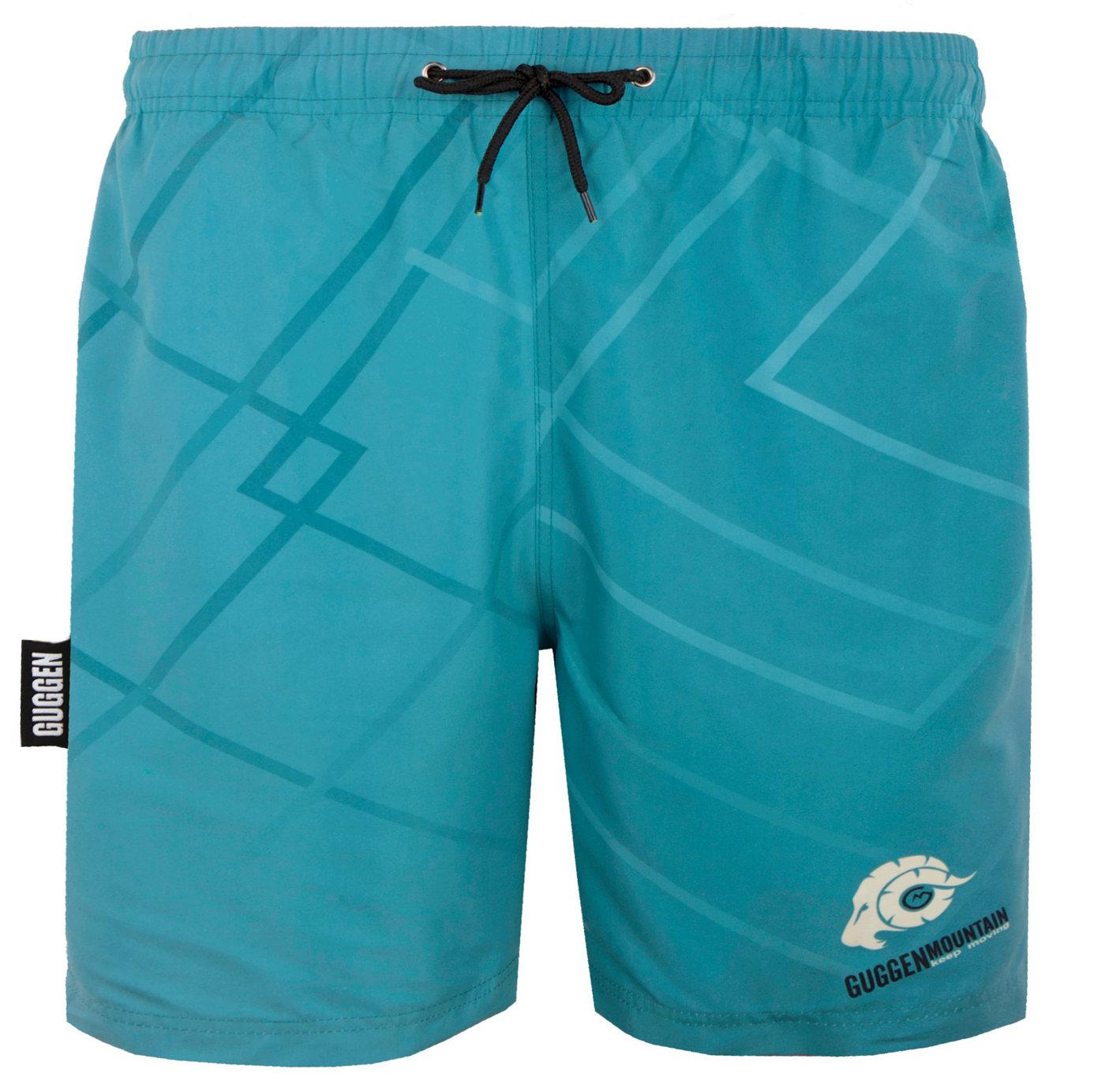 GUGGEN Mountain Badehose Badehose Herren Badeshorts Schnelltrocknend Boardshorts Beachshorts Streifen Karriert Badeshorts mit Kordel Gummizug Innenslip von GUGGEN Mountain