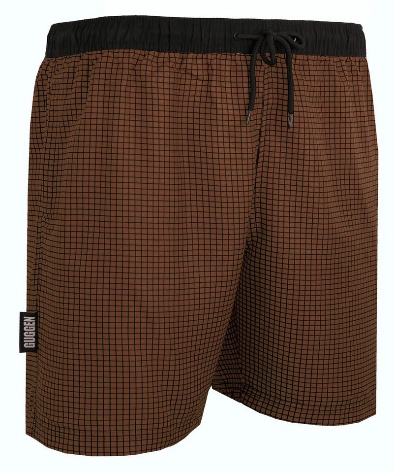 GUGGEN Mountain Badeshorts Badehose Herren Schnelltrocknende Badeshorts kariert Kordelzug Männer mit Kordelzug kariertes Muster Badehose Style6 von GUGGEN Mountain