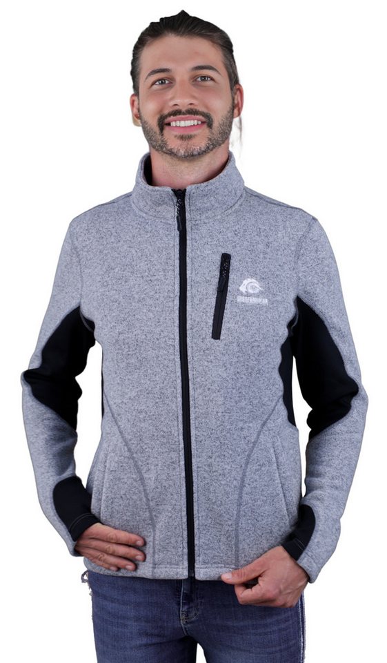 GUGGEN Mountain Fleecejacke Herren Fusion Fleecejacke Wanderjacke Übergangsjacke Midlayer Brusttasche, 2 Eingrifftaschen, Anti-Pilling-Behandlung von GUGGEN Mountain