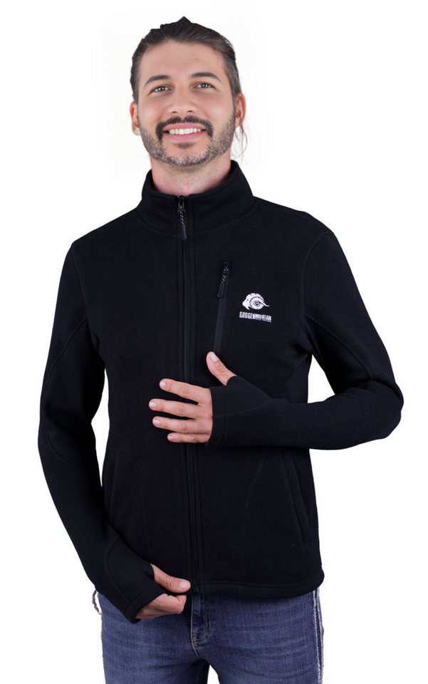 GUGGEN Mountain Fleecejacke Herren Fusion Fleecejacke Wanderjacke Übergangsjacke Midlayer Brusttasche, 2 Eingrifftaschen, Anti-Pilling-Behandlung von GUGGEN Mountain