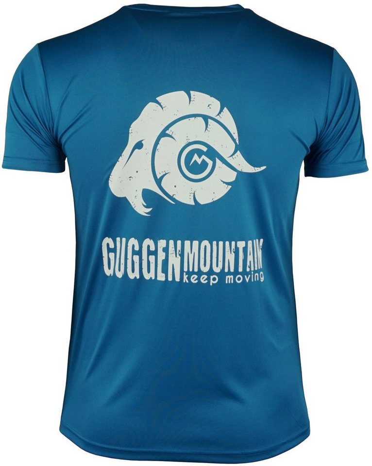 GUGGEN Mountain Funktionsshirt Funktionsshirt Herren Sportshirt T-Shirt Kurzarm FW04 in Unifarben, Logo von GUGGEN Mountain