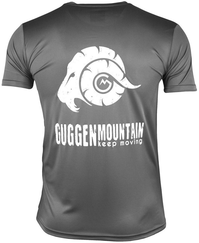 GUGGEN Mountain Funktionsshirt Funktionsshirt Herren Sportshirt T-Shirt Kurzarm FW04 in Unifarben, Logo von GUGGEN Mountain