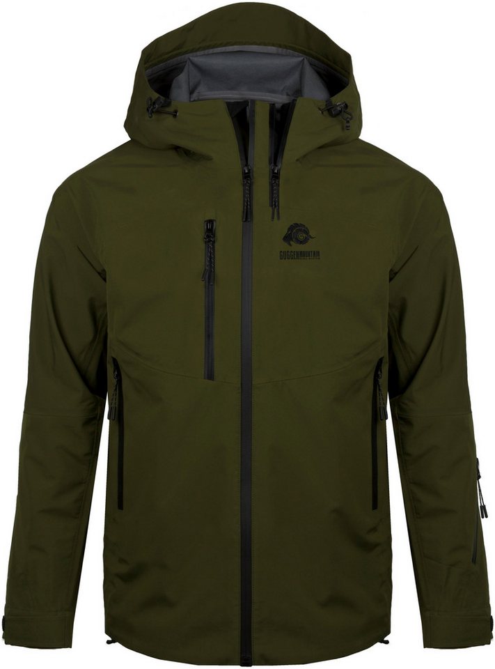 GUGGEN Mountain Hardshelljacke Herren Hardshelljacke Ultra Allwetter Regenjacke H07v2 3L Wanderjacke wasserdichte Membran, versiegelte Nähte, 4-Wege-Stretch, Skipasstasche von GUGGEN Mountain