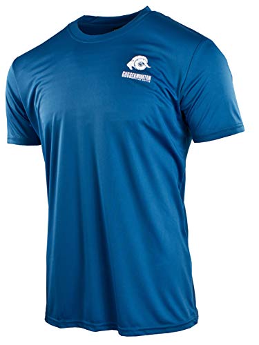 GUGGEN Mountain Herren Funktionsshirt Funktionswäsche Funktions T-Shirt Sport Outdoor Aktivitäten Schnelltrocknend Kurzarm Atmungsaktive Blau XXL von GUGGEN Mountain