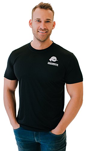 GUGGEN Mountain Herren Funktionsshirt Funktionswäsche Funktions T-Shirt Sport Outdoor Aktivitäten Schnelltrocknend Kurzarm Atmungsaktive Schwarz XXL von GUGGEN Mountain