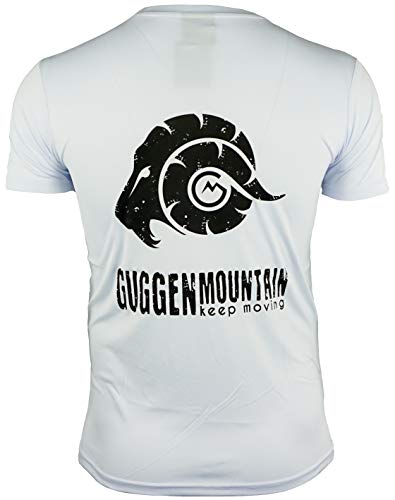 GUGGEN MOUNTAIN Herren Funktionsshirt Funktionswäsche Funktions T-Shirt Sport Outdoor Aktivitäten Schnelltrocknend Kurzarm Atmungsaktive Weiss M von GUGGEN Mountain