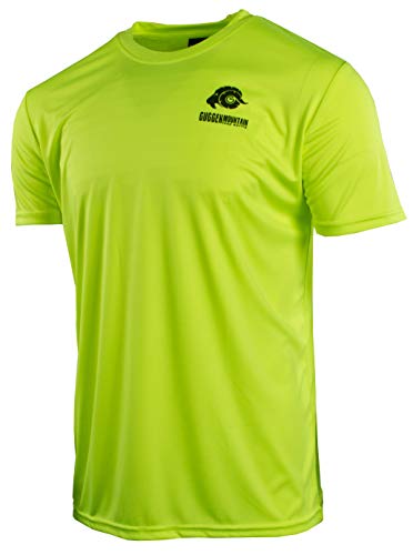 GUGGEN Mountain Herren Funktionsshirt Funktionswäsche Funktions T-Shirt Sport Outdoor Aktivitäten Schnelltrocknend Kurzarm Atmungsaktive Gelb M von GUGGEN Mountain