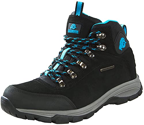 GUGGEN Mountain M014 Damen Trekking-& Wanderstiefel Outdoorschuhe wasserdicht mit Membran und Wildleder Farbe Blau EU 36 von GUGGEN Mountain