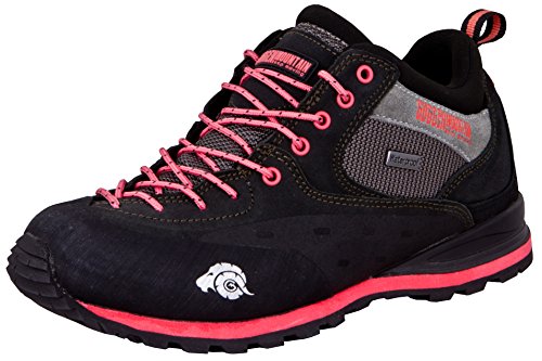 GUGGEN Mountain PT022 Damen Wanderschuhe Trekkingschuhe Outdoorschuhe Wanderstiefel Walkingschuhe wasserdicht mit Membran und Wildleder Farbe Schwarz-Pink EU 37 von GUGGEN Mountain