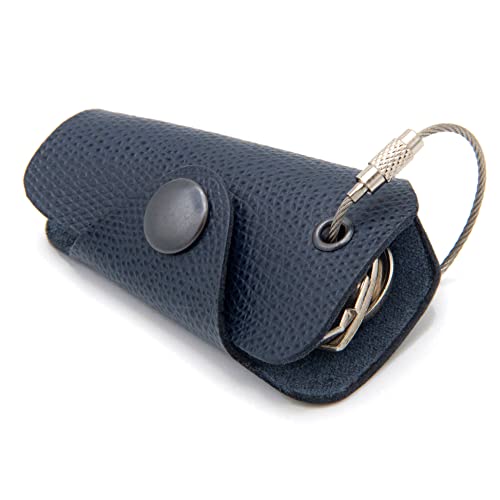 GUGGIARI® - Schlüssel Organizer aus echtem Leder - Made in Italy - praktischer Schlüsselanhänger für Männer und Frauen- BLUE von GUGGIARI