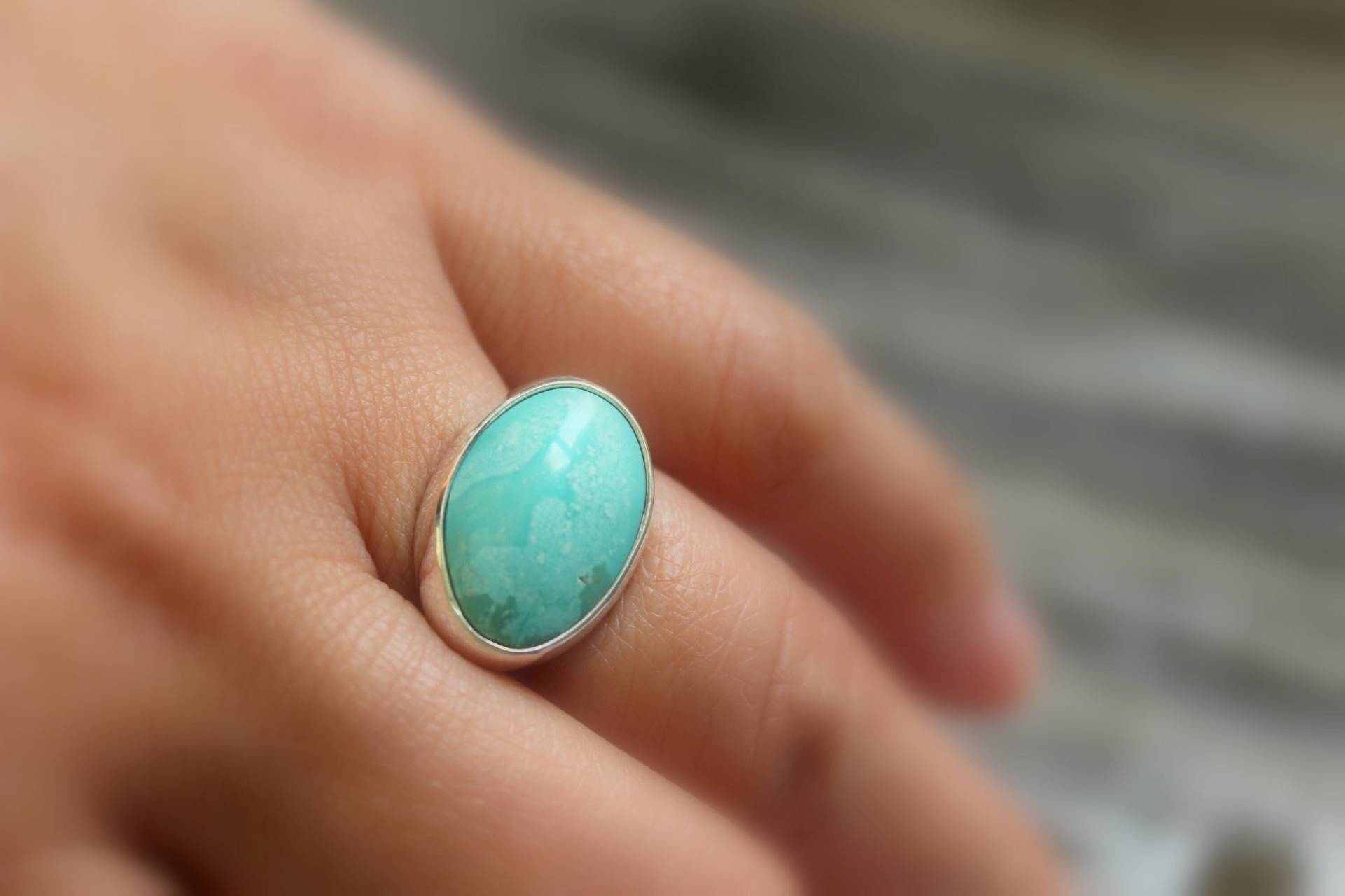 Größe 7 - Kingman Türkis Sterling Silber Statement Ring | Arizona Mine Boho Minimalist Gugma Schmuck Größe 7 - Kingman Türkis Sterling Silber Statement Ring | Arizona Mine Boho Minimalist Gugma Schmuck von GUGMA