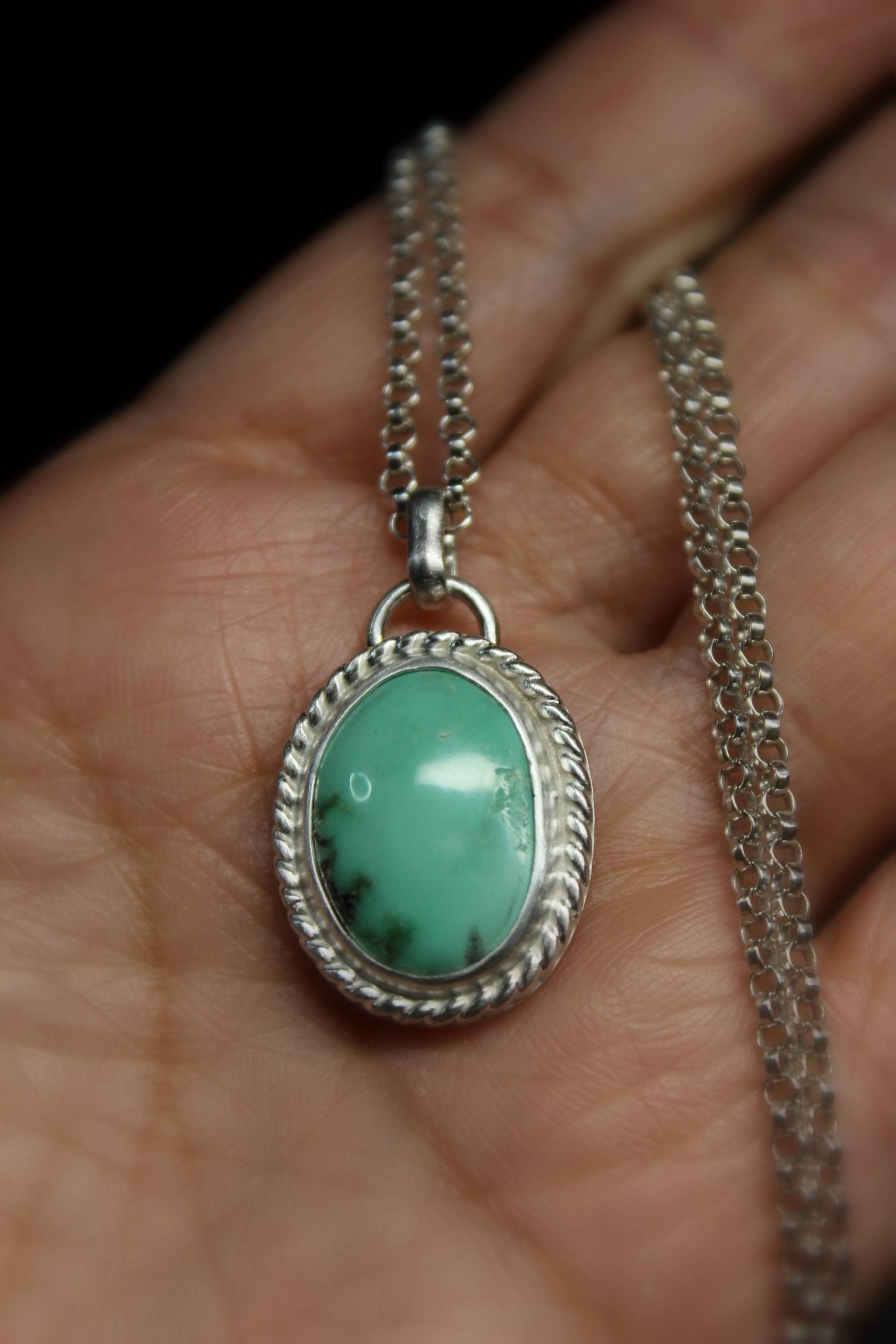 Mint Grün Damele Variscit Türkis Sterling Silber Halskette | Damale Statement Kette Boho Minimalist Gugma Schmuck Mint Grün Damele Variscit Türkis Sterling Silber Halskette | Damale Statement Kette Boho Minimalist Gugma Schmuck von GUGMA