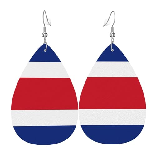 Leder-Ohrringe in Tropfenform für Damen, Flagge von Mahabad, leichte Hängeohrringe, Schmuckzubehör, Einheitsgröße, Leder von GUHAOT