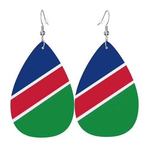 Leder-Ohrringe in Tropfenform für Damen, Flagge von Pakistan, leichte Tropfenohrringe, Schmuckzubehör, Einheitsgröße, Leder von GUHAOT