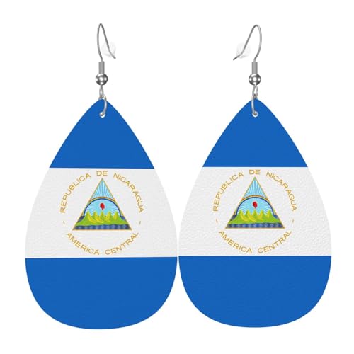 Leder-Ohrringe in Tropfenform für Damen, Flagge von Pakistan, leichte Tropfenohrringe, Schmuckzubehör, Einheitsgröße, Leder von GUHAOT