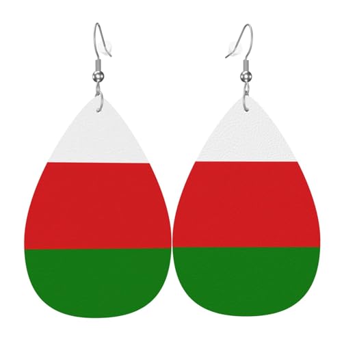 Leder-Ohrringe in Tropfenform für Damen, Flagge von Pakistan, leichte Tropfenohrringe, Schmuckzubehör, Einheitsgröße, Leder von GUHAOT