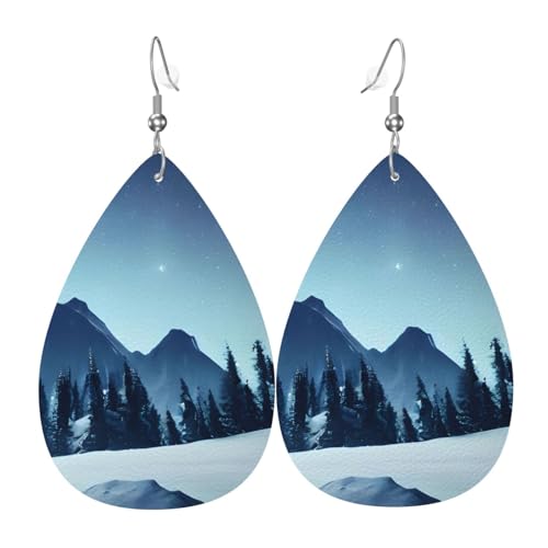 Leder-Tropfen-Ohrringe für Damen, Regenbogen-Insekten, leichte Tropfenohrringe, Schmuckzubehör, Einheitsgröße, Leder von GUHAOT