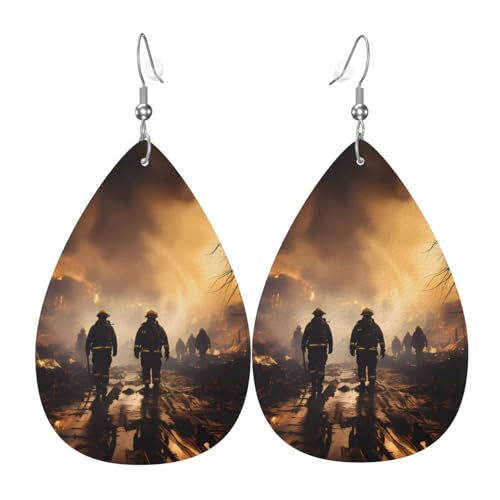 Leder-Tropfen-Ohrringe für Damen, deutscher Schäferhund, leichte Tropfenohrringe, Schmuckzubehör, Einheitsgröße, Leder von GUHAOT