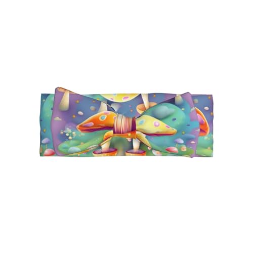 Weiches Haarband für Babys, Mädchen, Schleife, niedlich, Fantasie-Traum, Pilzdruck, Haarband für Neugeborene, Säuglinge, Kleinkinder von GUHAOT