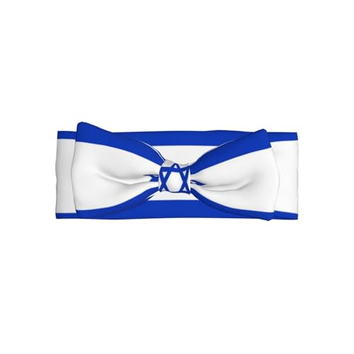Weiches Haarband für Babys, Mädchen, Schleife, niedlich, israelische Flagge, bedruckt, Haarband für Neugeborene, Säuglinge, Kleinkinder von GUHAOT