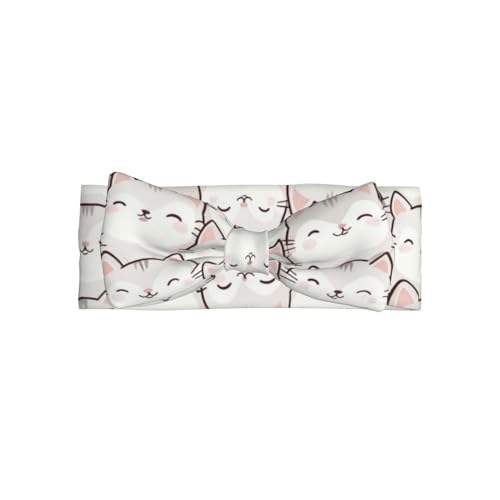 Weiches Haarband für Babys, Mädchen, Schleife, niedliche Kopfbedeckung, Cartoon-weiße Katzen, bedruckt, Haarband für Neugeborene, Säuglinge, Kleinkinder Weiches Haarband für Babys, Mädchen, Schleife, niedliche Kopfbedeckung, Cartoon-weiße Katzen, bedruckt, Haarband für Neugeborene, Säuglinge, Kleinkinder von GUHAOT
