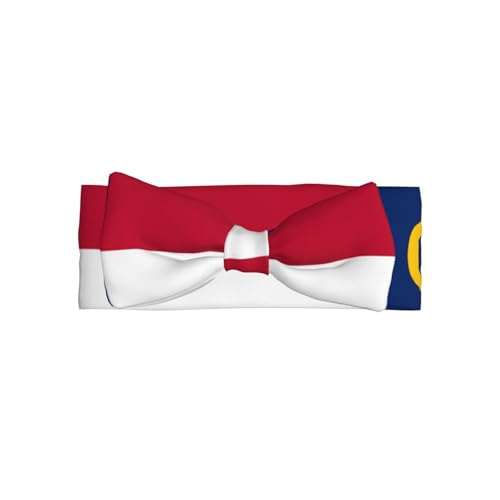 Weiches Haarband für Babys, Mädchen, Schleife, niedliche Kopfbedeckung, Nord-Dakota-Flagge, bedruckt, Haarband für Neugeborene, Säuglinge, Kleinkinder von GUHAOT