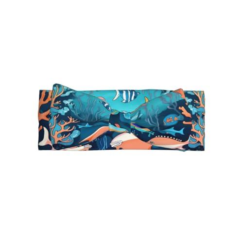 Weiches Haarband für Babys, Mädchen, Schleife, niedliche Kopfbedeckung, U-Boot-Delfin-Druck, Haarband für Neugeborene, Säuglinge, Kleinkinder Weiches Haarband für Babys, Mädchen, Schleife, niedliche Kopfbedeckung, U-Boot-Delfin-Druck, Haarband für Neugeborene, Säuglinge, Kleinkinder von GUHAOT