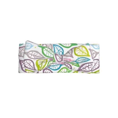 Weiches Haarband für Babys, Mädchen, Schleife, niedliche Kopfbedeckung, farbige Laublinien, Druck, Haarband für Neugeborene, Säuglinge, Kleinkinder von GUHAOT