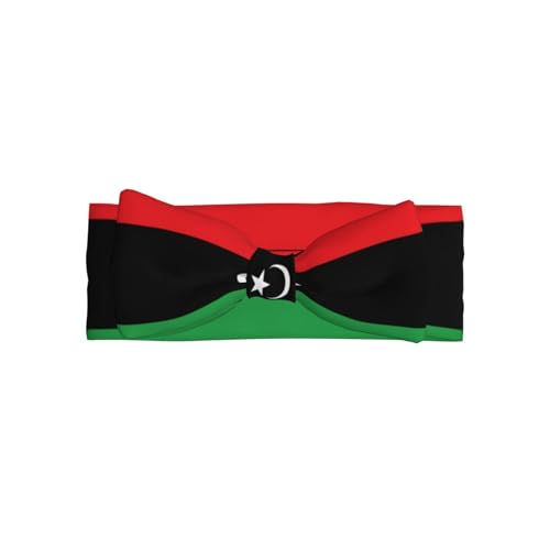 Weiches Haarband für Babys, Mädchen, Schleife, niedliche Kopfbedeckung, libysche Flagge, bedruckt, Haarband für Neugeborene, Säuglinge, Kleinkinder von GUHAOT