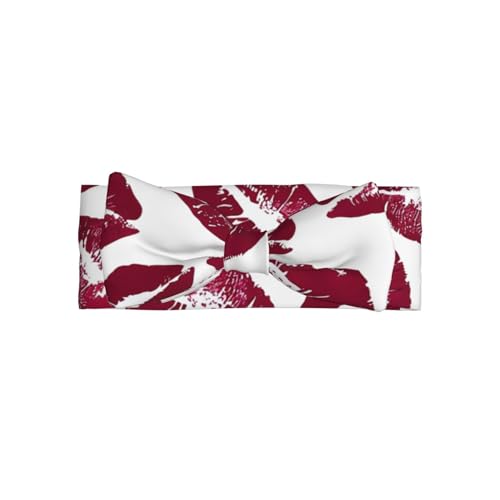 Weiches Haarband für Babys, Mädchen, Schleife, niedliche Kopfbedeckung, rote Lipprints Muster, bedruckt, Haarband für Neugeborene, Säuglinge, Kleinkinder Weiches Haarband für Babys, Mädchen, Schleife, niedliche Kopfbedeckung, rote Lipprints Muster, bedruckt, Haarband für Neugeborene, Säuglinge, Kleinkinder von GUHAOT