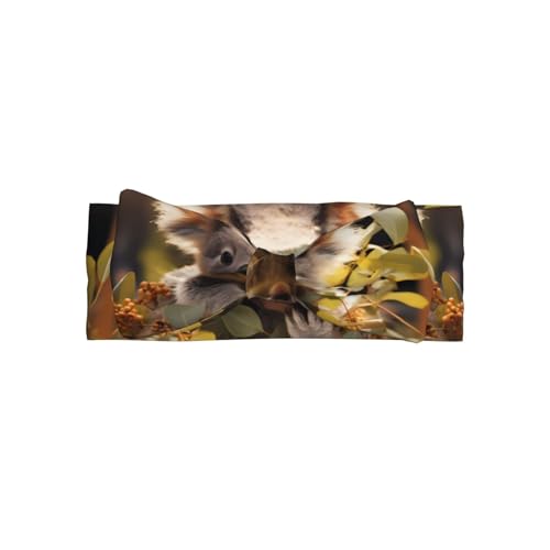 Weiches Haarband für Babys, Mädchen, Schleife, niedlicher Koala-Pflanzendruck, Haarband für Neugeborene, Säuglinge, Kleinkinder von GUHAOT