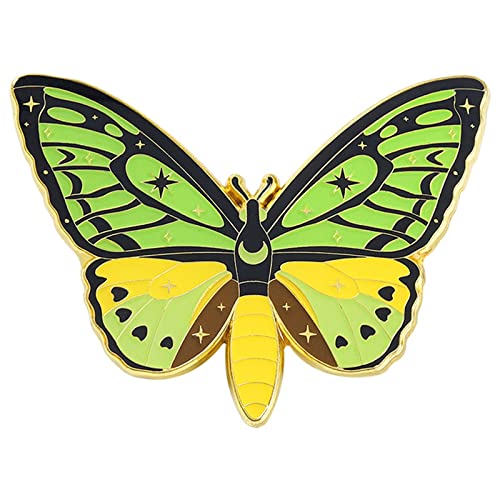 GUHEXIA 1/4x Leuchtendes Emaille-Anstecknadel-Set für Schmetterlinge, niedliche Rucksäcke, Anstecknadeln, Broschen für Steampunk-Abzeichen, Schmuck, Damen von GUHEXIA