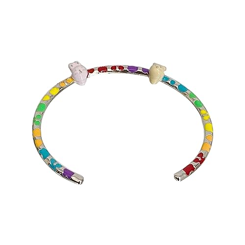 GUHEXIA Armbänder mit Cartoon-Tiermotiv, modischer Handgelenkschmuck, Glasurperlen-Armbänder, Charm-Armbänder, perfektes Geschenk für Frauen und Mädchen von GUHEXIA
