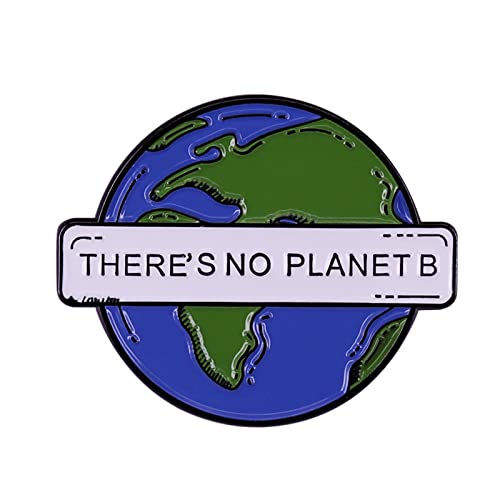GUHEXIA Es gibt keinen Planeten Brosche Pin Klimawandel Erde Emaille Pin Save The Earth Umweltgrün Nachhaltiger Pin von GUHEXIA