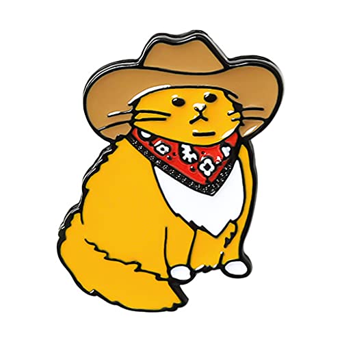 GUHEXIA Japan und Südkorea für kreativen Trend Tier Cartoon süße Western Cowboy für Katze Stil Brosche Zubehör Pin B von GUHEXIA