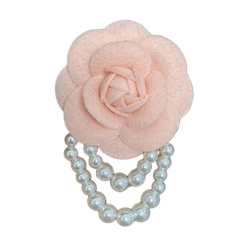 GUHEXIA Koreanische Kamelie Blume Brosche Pins Perle Quasten Corsage Armband Mode Schmuck Broschen für Frauen Hemd Zubehör von GUHEXIA