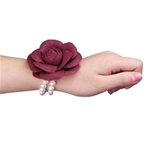 GUHEXIA Koreanische Kamelie Blume Brosche Pins Perle Quasten Corsage Armband Mode Schmuck Broschen für Frauen Hemd Zubehör von GUHEXIA