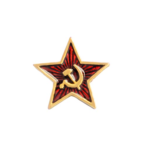 GUHEXIA Retro UdSSR Symbol Emaille Pin Stern Sichel Hammer Brosche Sowjetische Abzeichen Brosche Geschenk Icon Abzeichen Anstecknadel für Mantel von GUHEXIA