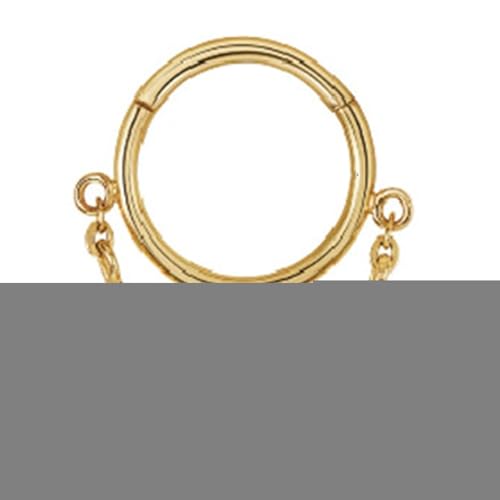 GUHEXIA Stilvolle Legierungskette Septum-Piercing-Ohrringe für Frauen Gold/Stahlfarbe Tragus Rook Ohrschmuck für den täglichen Gebrauch von GUHEXIA