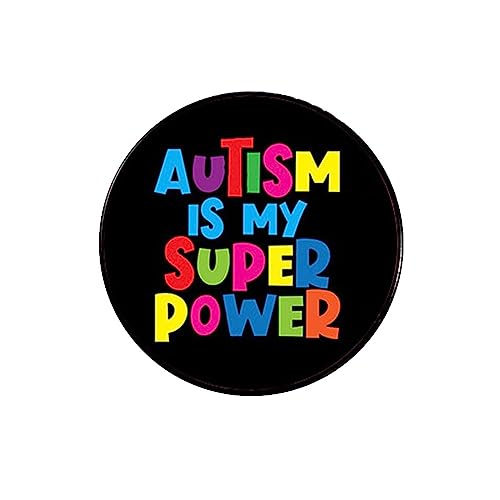 GUHEXIA Tatsächlich autistische Emaille-Anstecknadel für Frauen, Anstecknadel, Schmuck, Dekoration, rund, Autismus-Akzeptanz-Anstecker, Metallbroschen von GUHEXIA